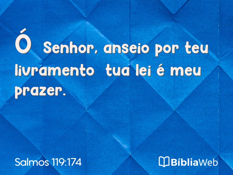 Salmos 119:174 em imagem para compartilhar