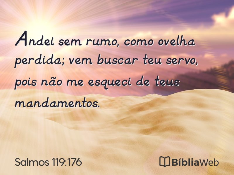 Salmos 119:176 em imagem para compartilhar