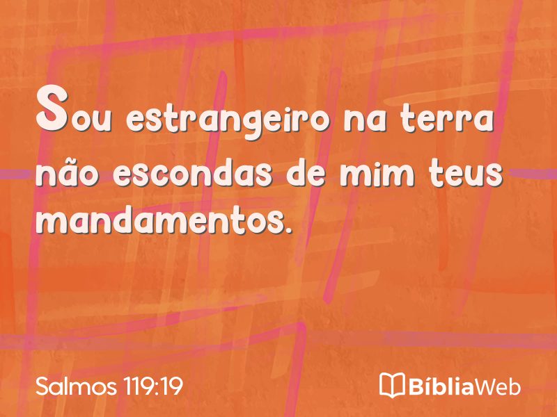 Salmos 119:19 em imagem para compartilhar