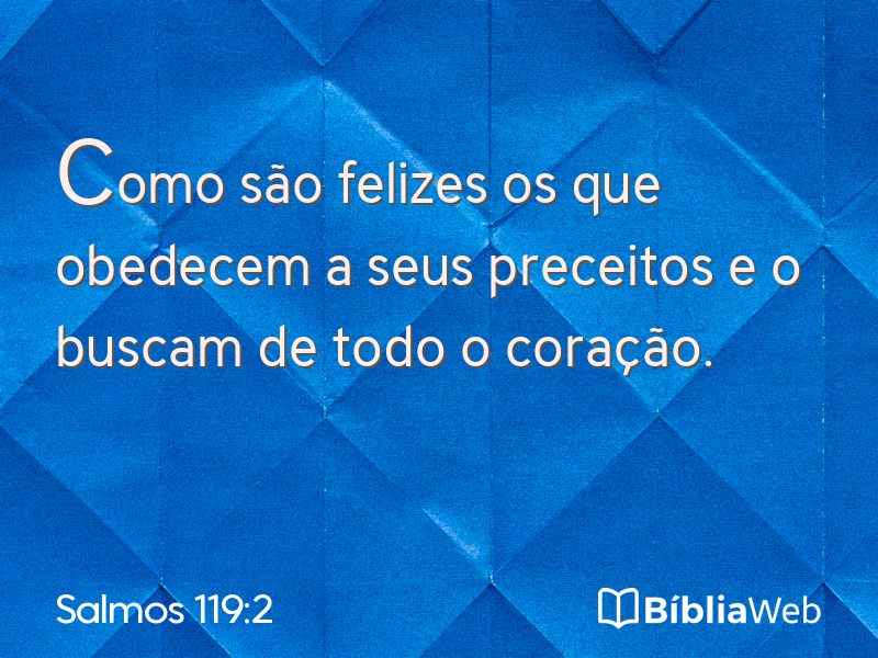 Salmos 119:2 em imagem para compartilhar