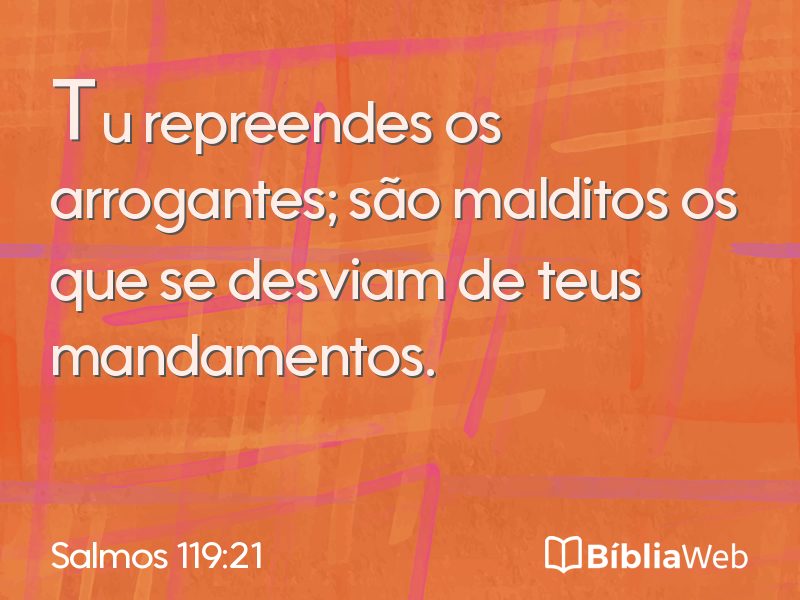 Salmos 119:21 em imagem para compartilhar