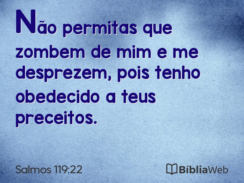 Salmos 119:22 em imagem para compartilhar