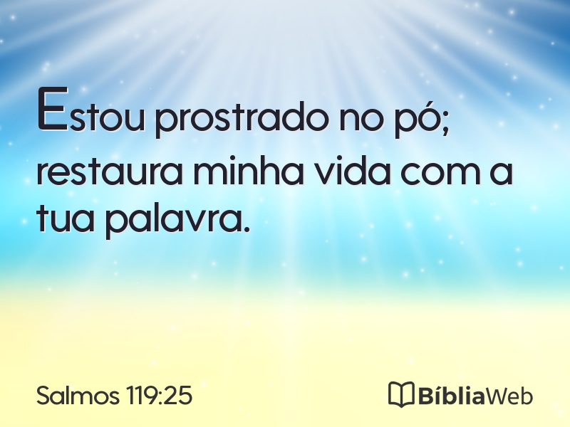 Salmos 119:25 em imagem para compartilhar