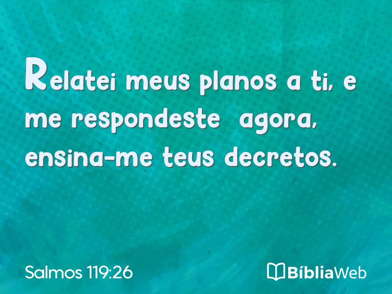 Salmos 119:26 em imagem para compartilhar