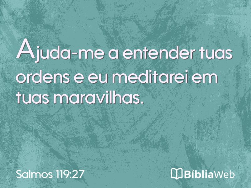 Salmos 119:27 em imagem para compartilhar