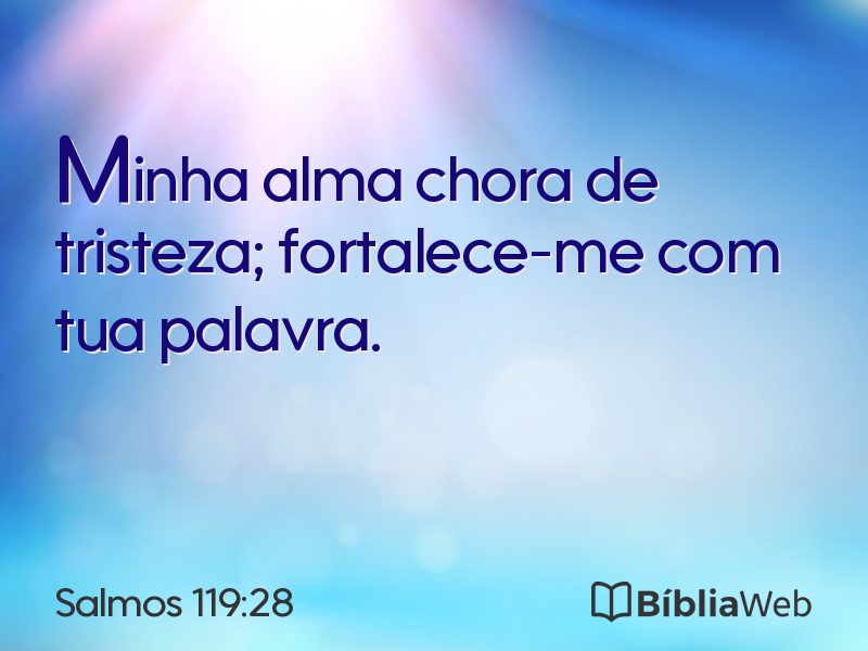 Salmos 119:28 em imagem para compartilhar