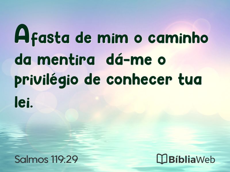 Salmos 119:29 em imagem para compartilhar