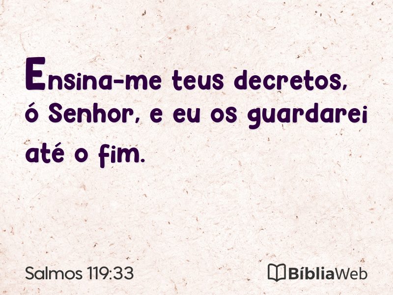 Salmos 119:33 em imagem para compartilhar