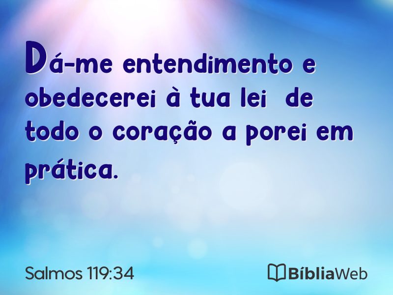 Salmos 119:34 em imagem para compartilhar