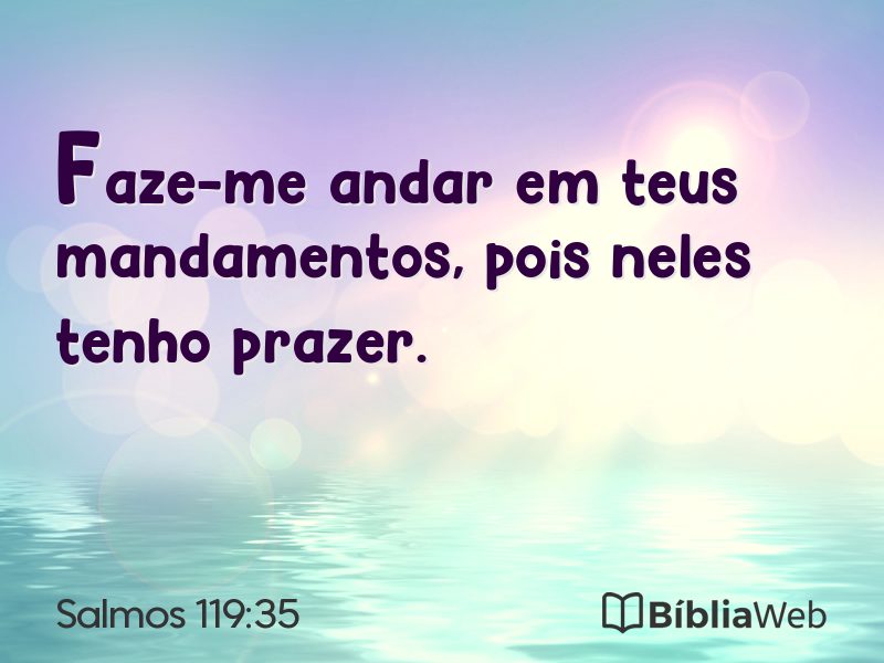 Salmos 119:35 em imagem para compartilhar