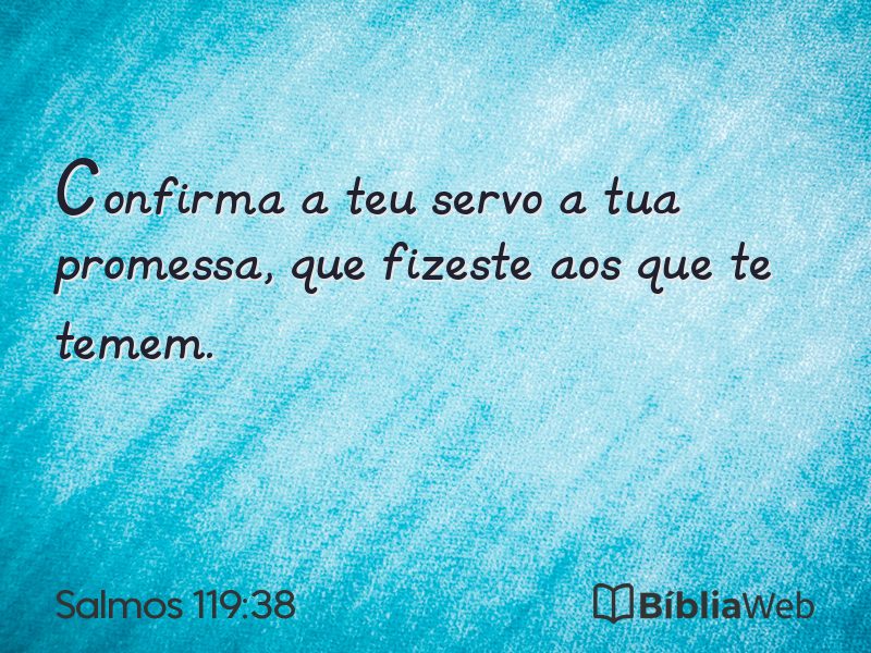 Salmos 119:38 em imagem para compartilhar