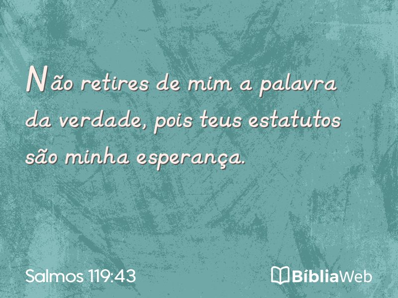 Salmos 119:43 em imagem para compartilhar