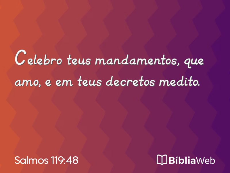 Salmos 119:48 em imagem para compartilhar