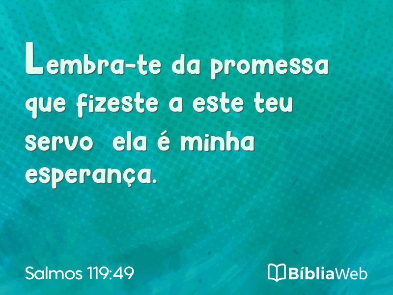 Salmos 119:49 em imagem para compartilhar