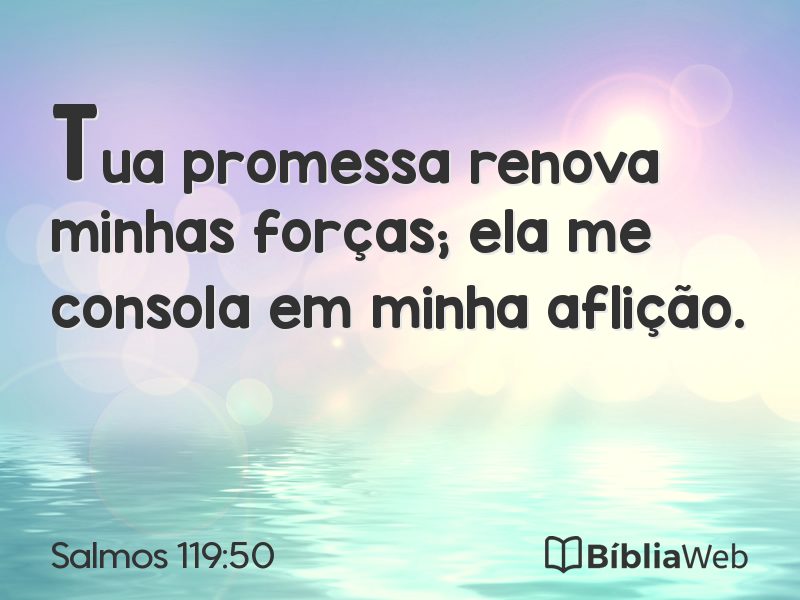 Salmos 119:50 em imagem para compartilhar