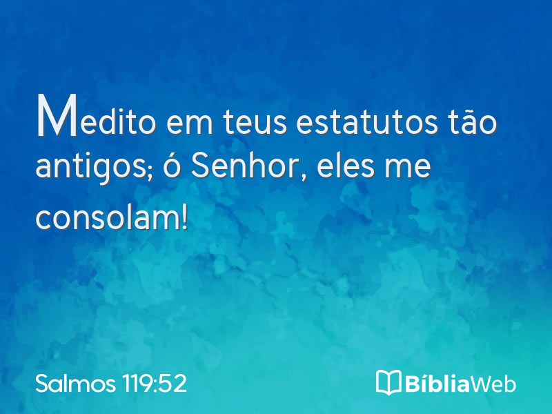 Salmos 119:52 em imagem para compartilhar