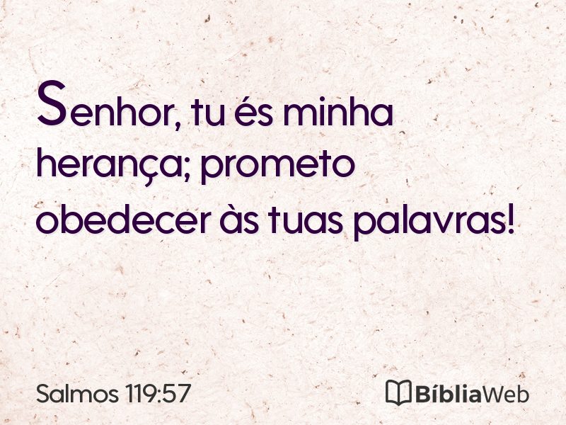 Salmos 119:57 em imagem para compartilhar