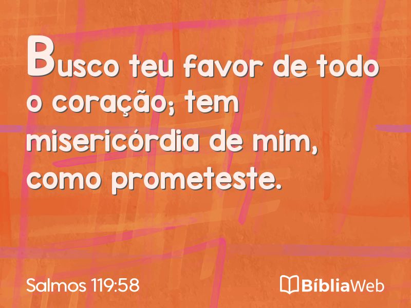 Salmos 119:58 em imagem para compartilhar