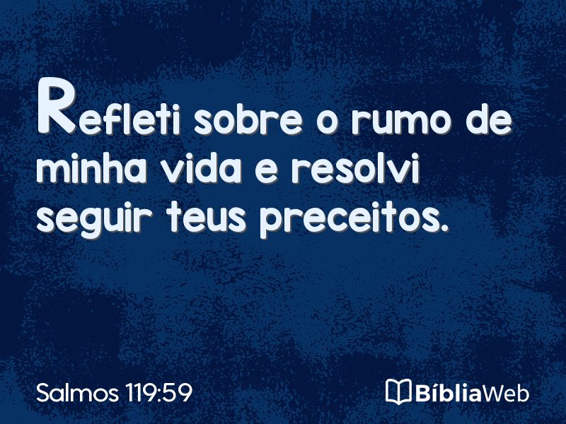 Salmos 119:59 em imagem para compartilhar