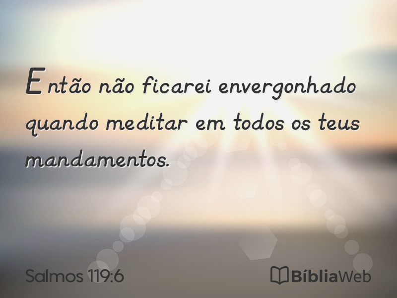 Salmos 119:6 em imagem para compartilhar