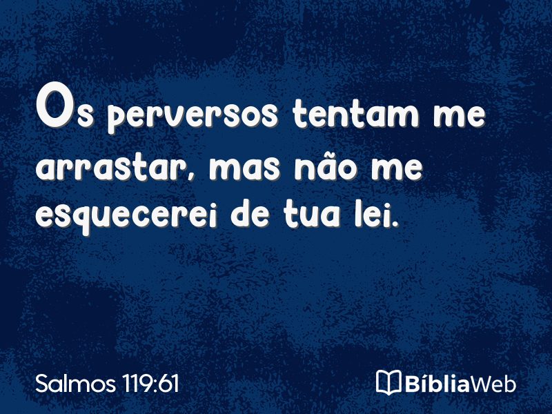 Salmos 119:61 em imagem para compartilhar