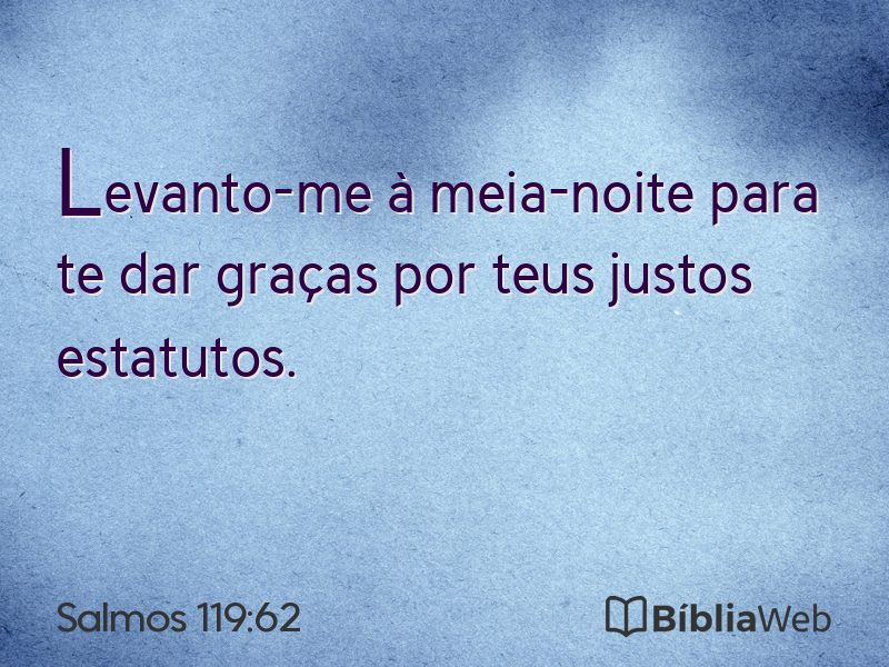Salmos 119:62 em imagem para compartilhar