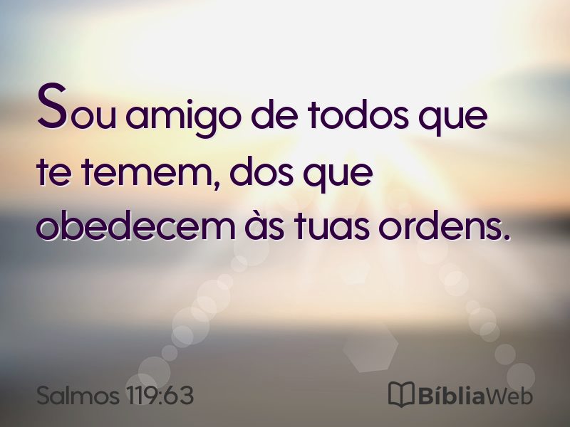 Salmos 119:63 em imagem para compartilhar