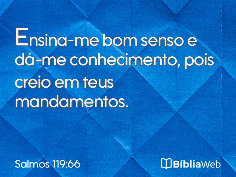 Salmos 119:66 em imagem para compartilhar