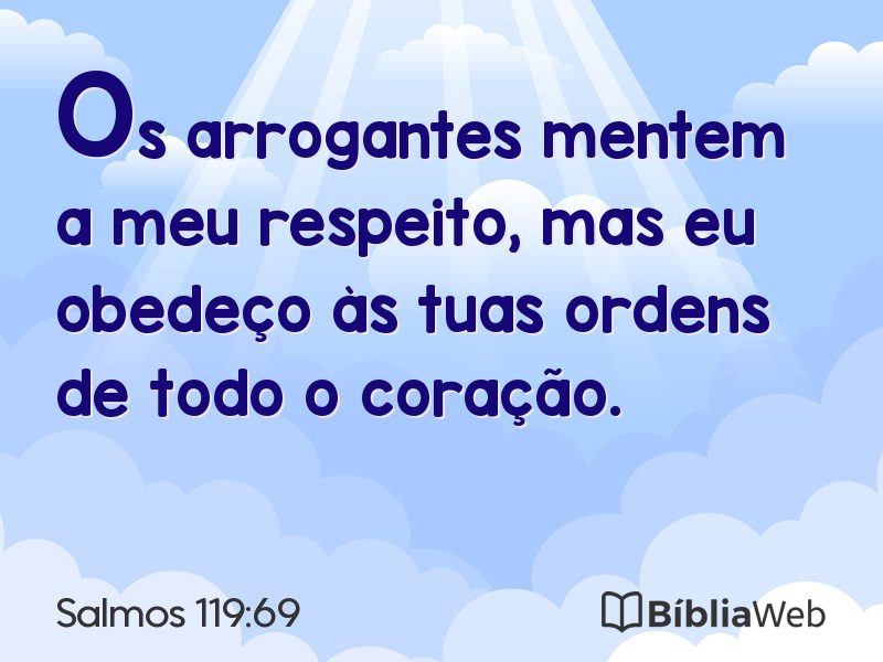 Salmos 119:69 em imagem para compartilhar