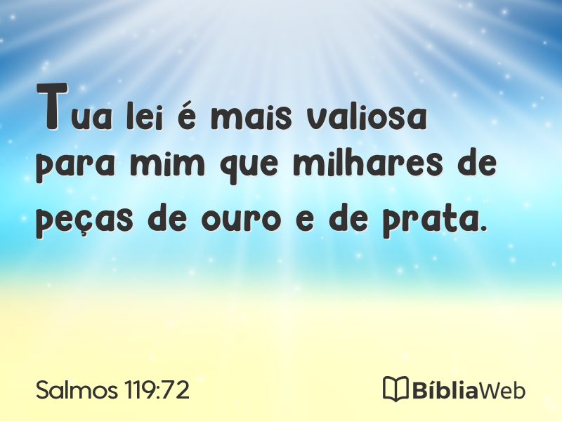 Salmos 119:72 em imagem para compartilhar