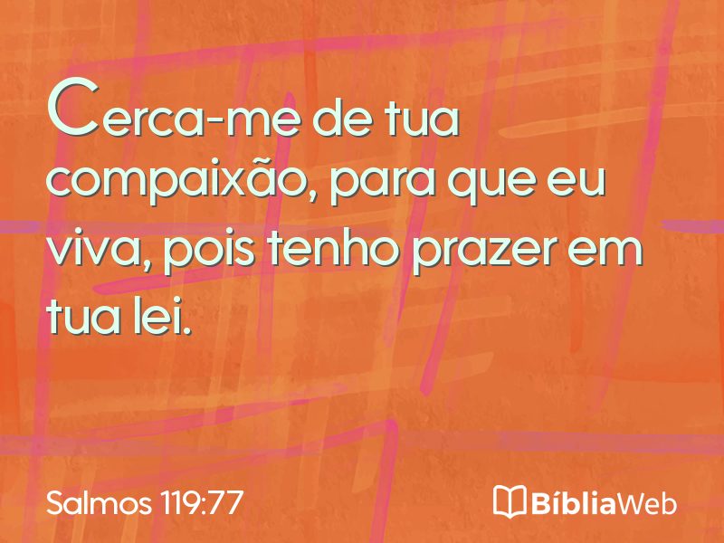 Salmos 119:77 em imagem para compartilhar