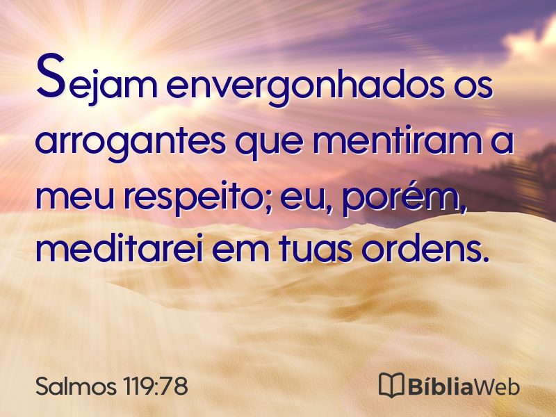 Salmos 119:78 em imagem para compartilhar