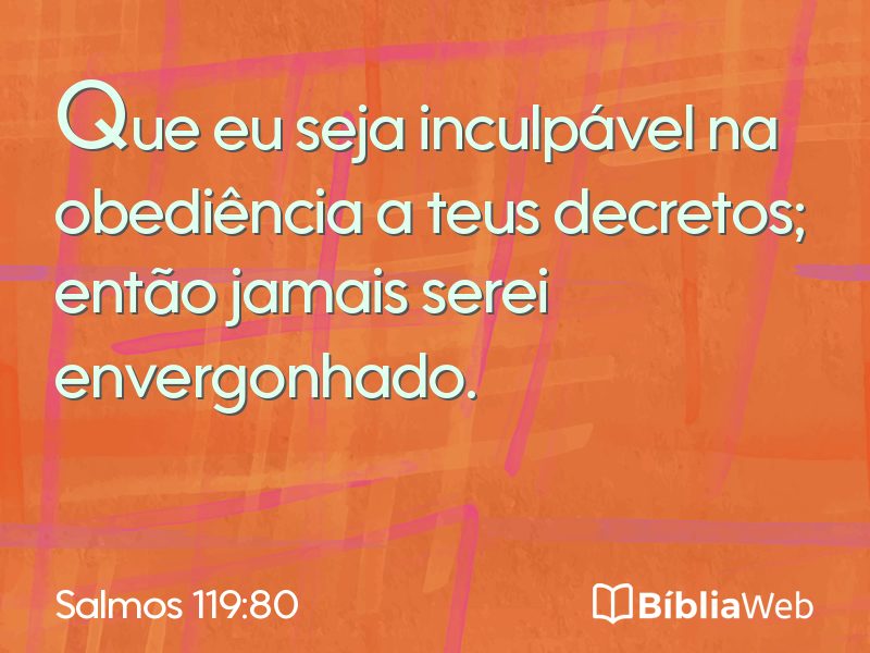 Salmos 119:80 em imagem para compartilhar