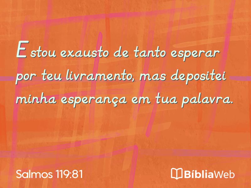 Salmos 119:81 em imagem para compartilhar