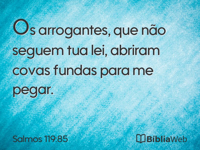 Salmos 119:85 em imagem para compartilhar