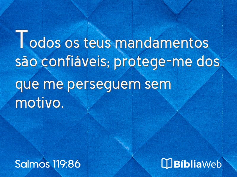 Salmos 119:86 em imagem para compartilhar
