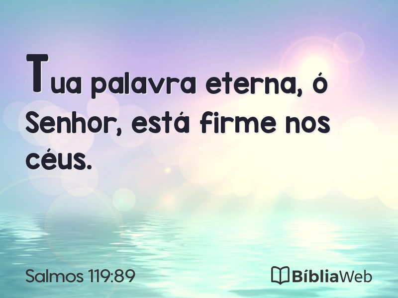 Salmos 119:89 em imagem para compartilhar