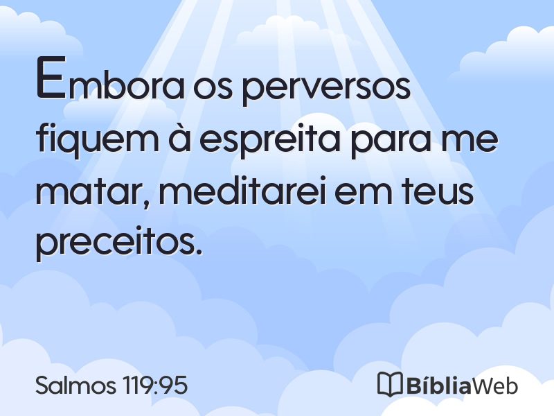Salmos 119:95 em imagem para compartilhar