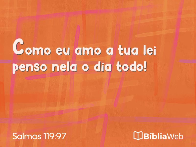 Salmos 119:97 em imagem para compartilhar