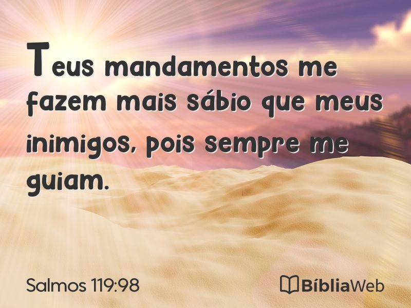 Salmos 119:98 em imagem para compartilhar