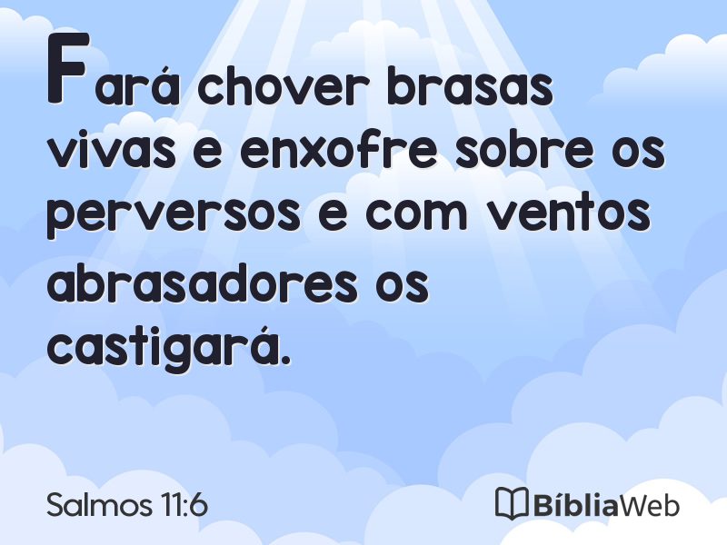 Salmos 11:6 em imagem para compartilhar
