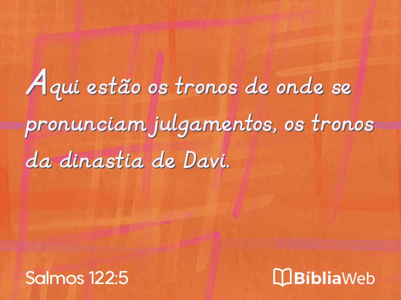 Salmos 122:5 em imagem para compartilhar