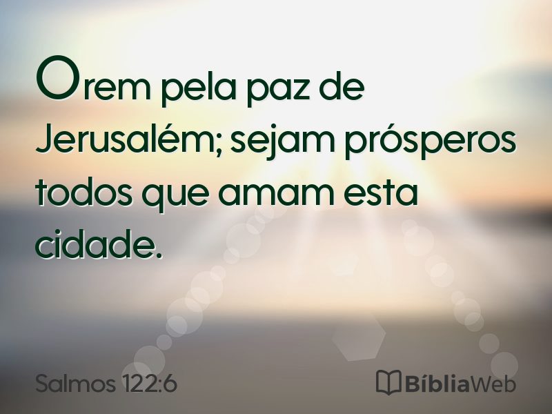 Salmos 122:6 em imagem para compartilhar