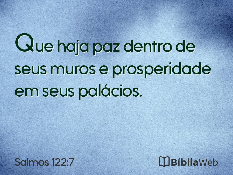 Salmos 122:7 em imagem para compartilhar