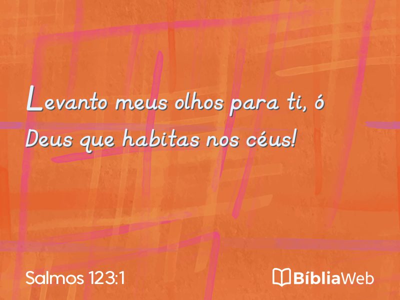 Salmos 123:1 em imagem para compartilhar