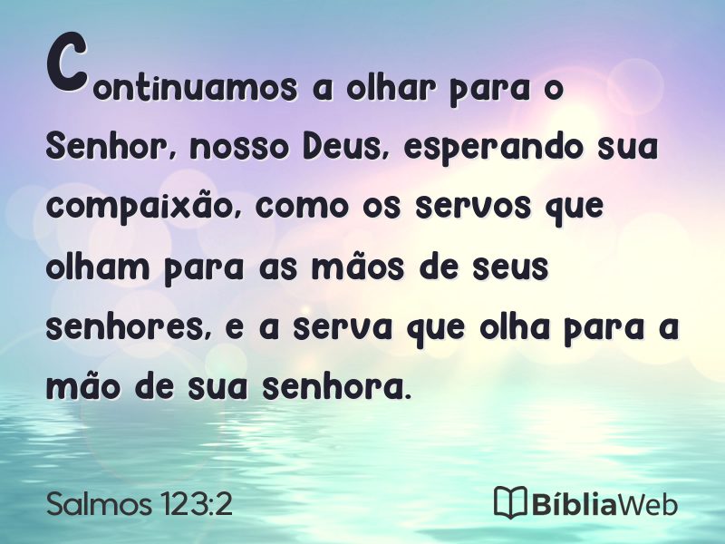 Salmos 123:2 em imagem para compartilhar