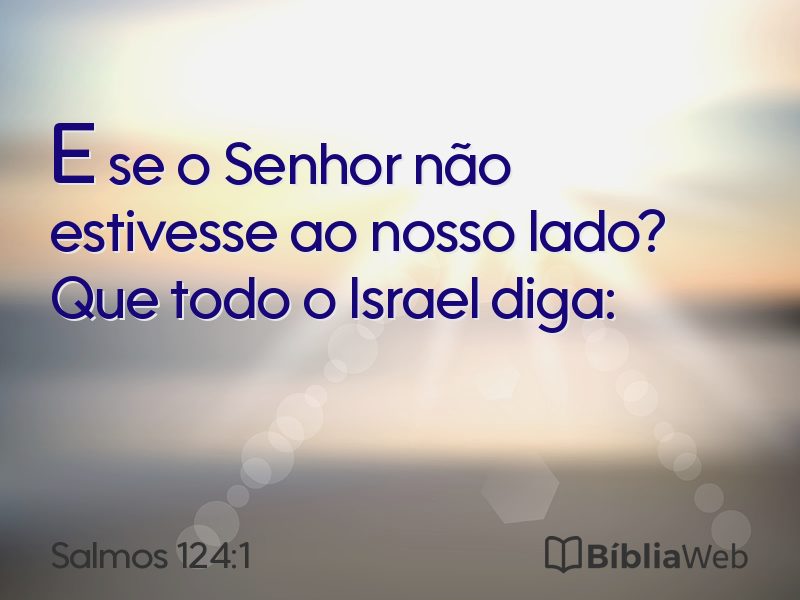 Salmos 124:1 em imagem para compartilhar