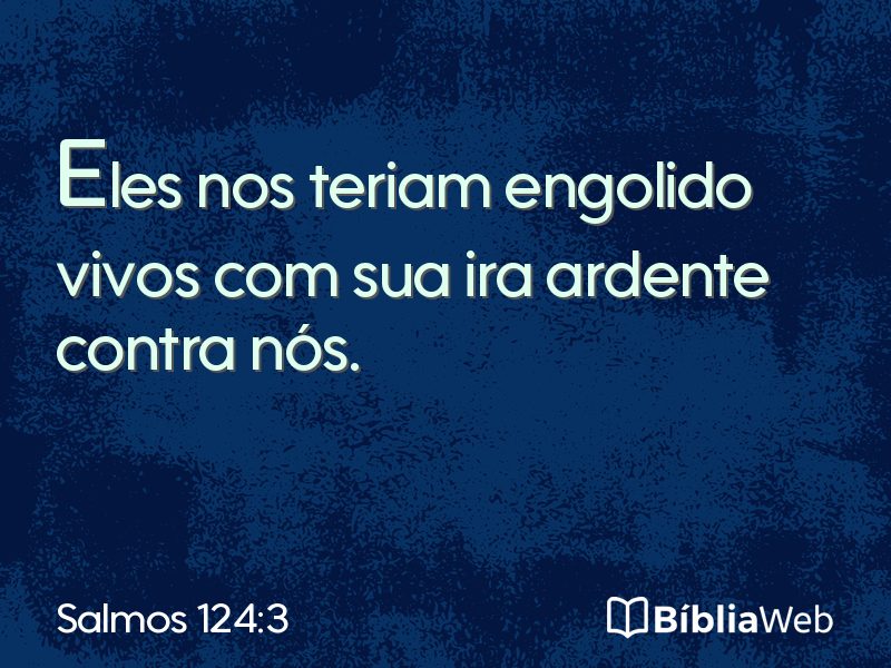 Salmos 124:3 em imagem para compartilhar