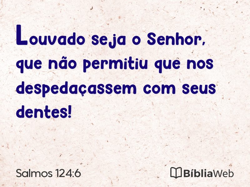 Salmos 124:6 em imagem para compartilhar