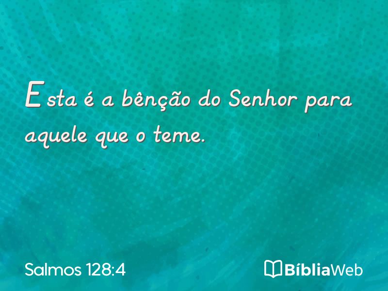 Salmos 128:4 em imagem para compartilhar
